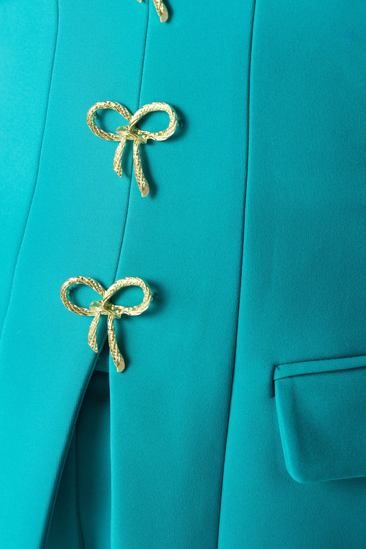 FIORELLA Bow Trim Blazer in Blue