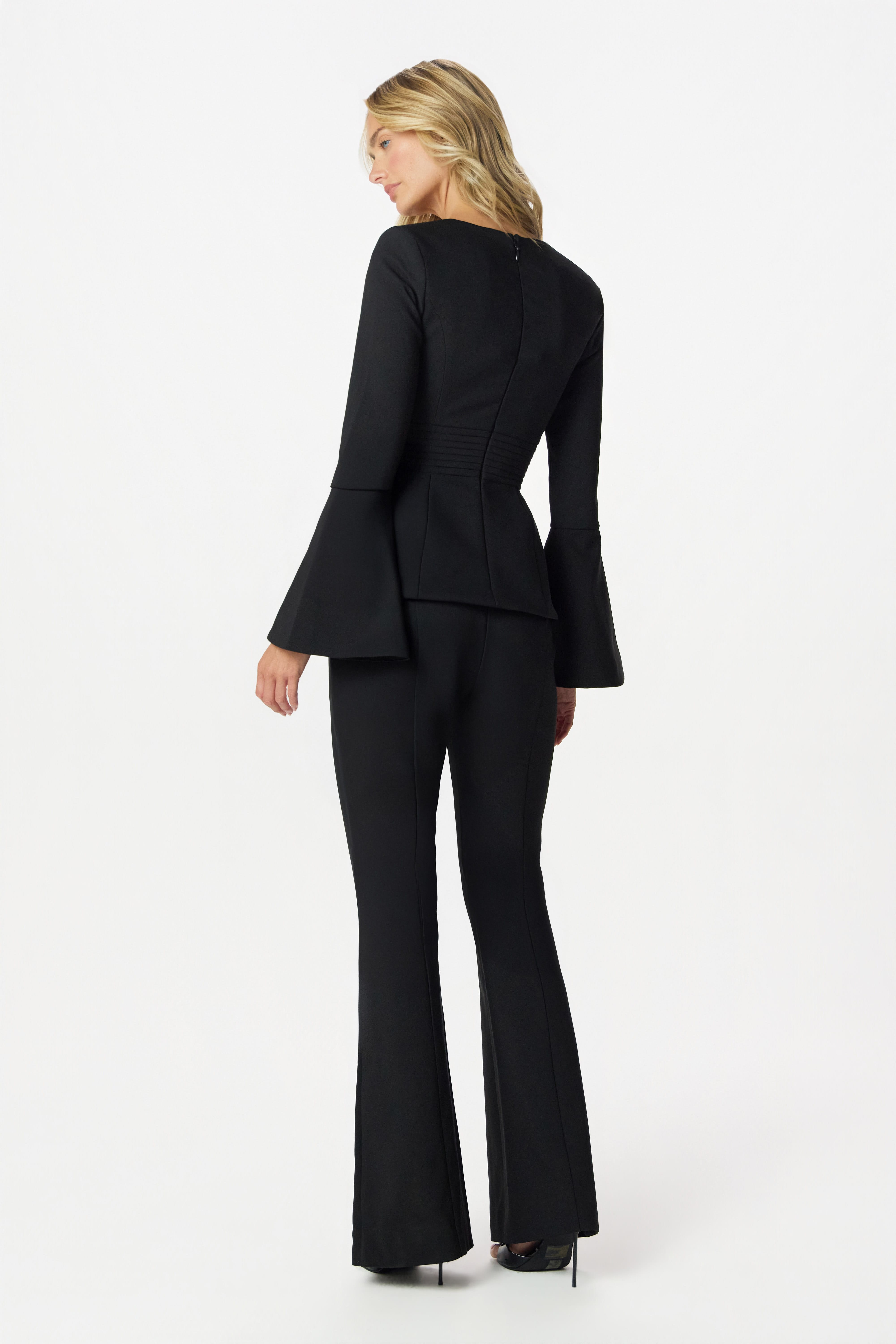 HARPER Peplum Blazer in Black