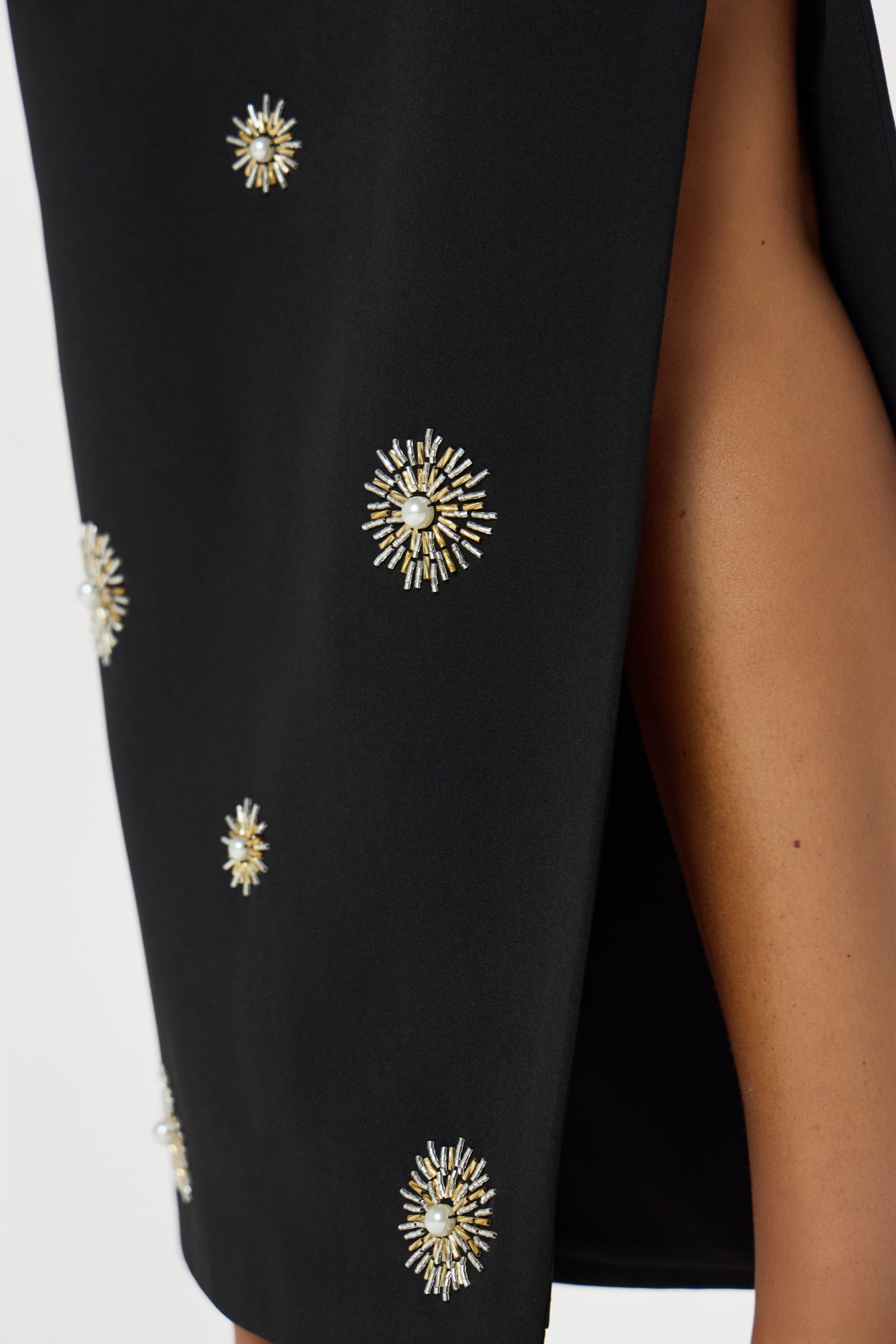 MARCELLA Embellished Maxi Skirt in Black