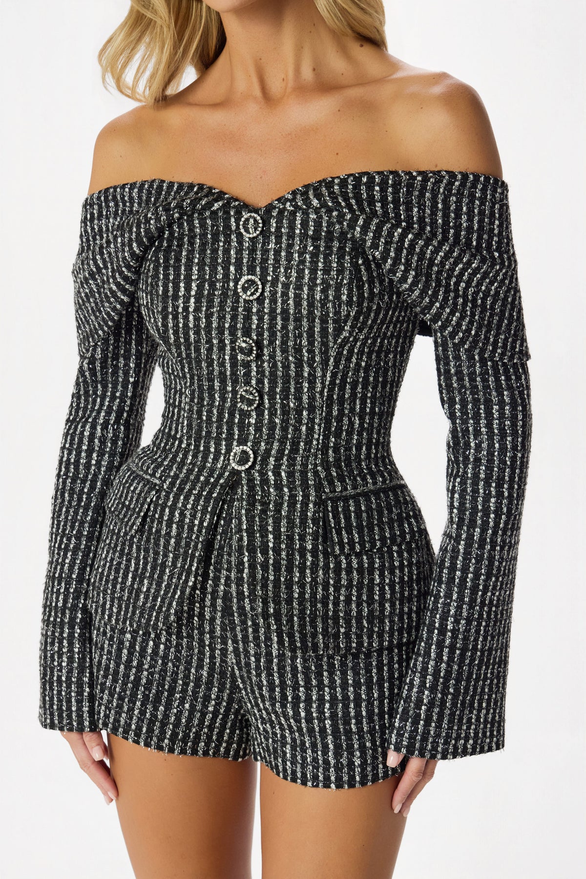 SLOANE Boucle Top in Black