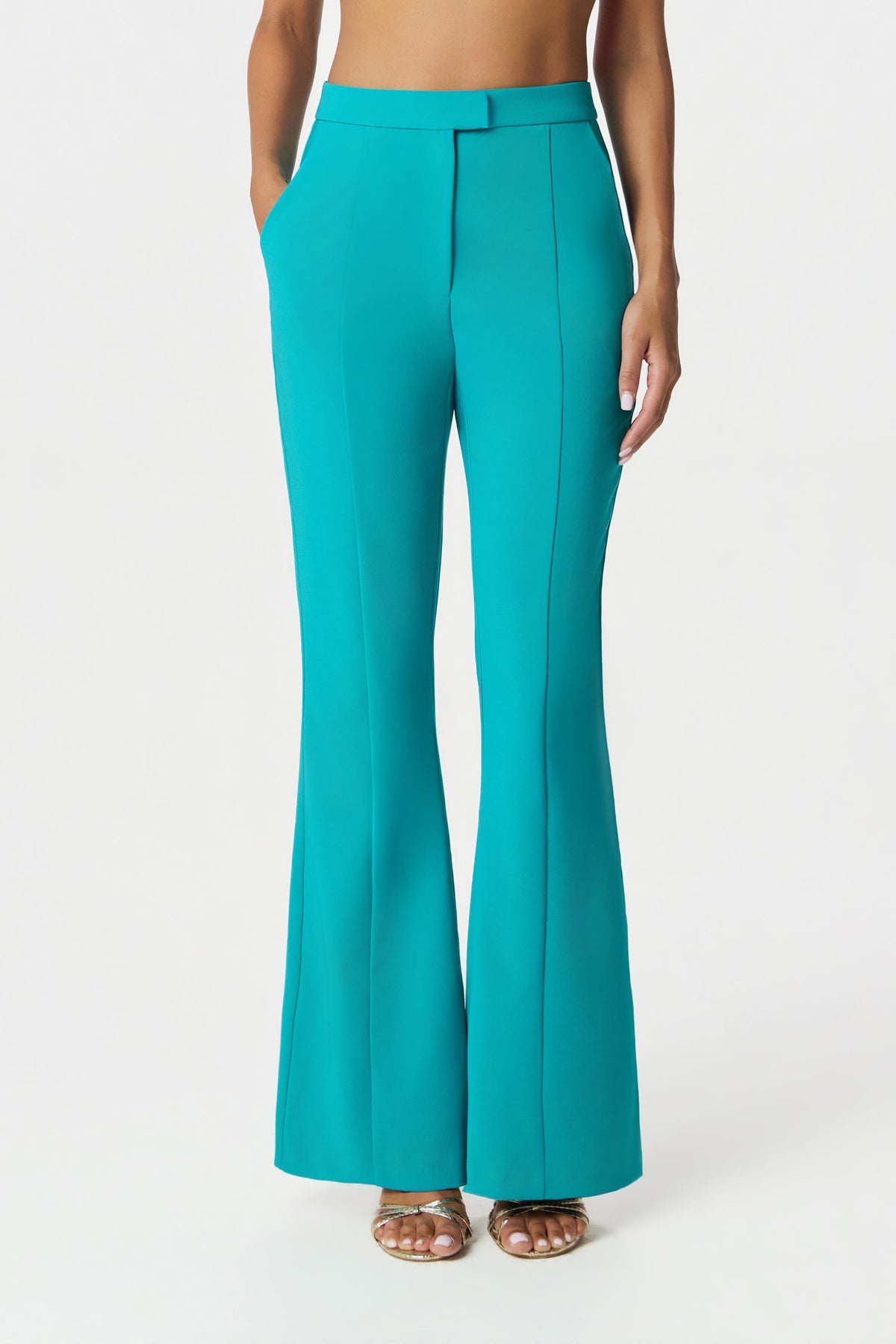 ALEXA Flared Trousers in Blue