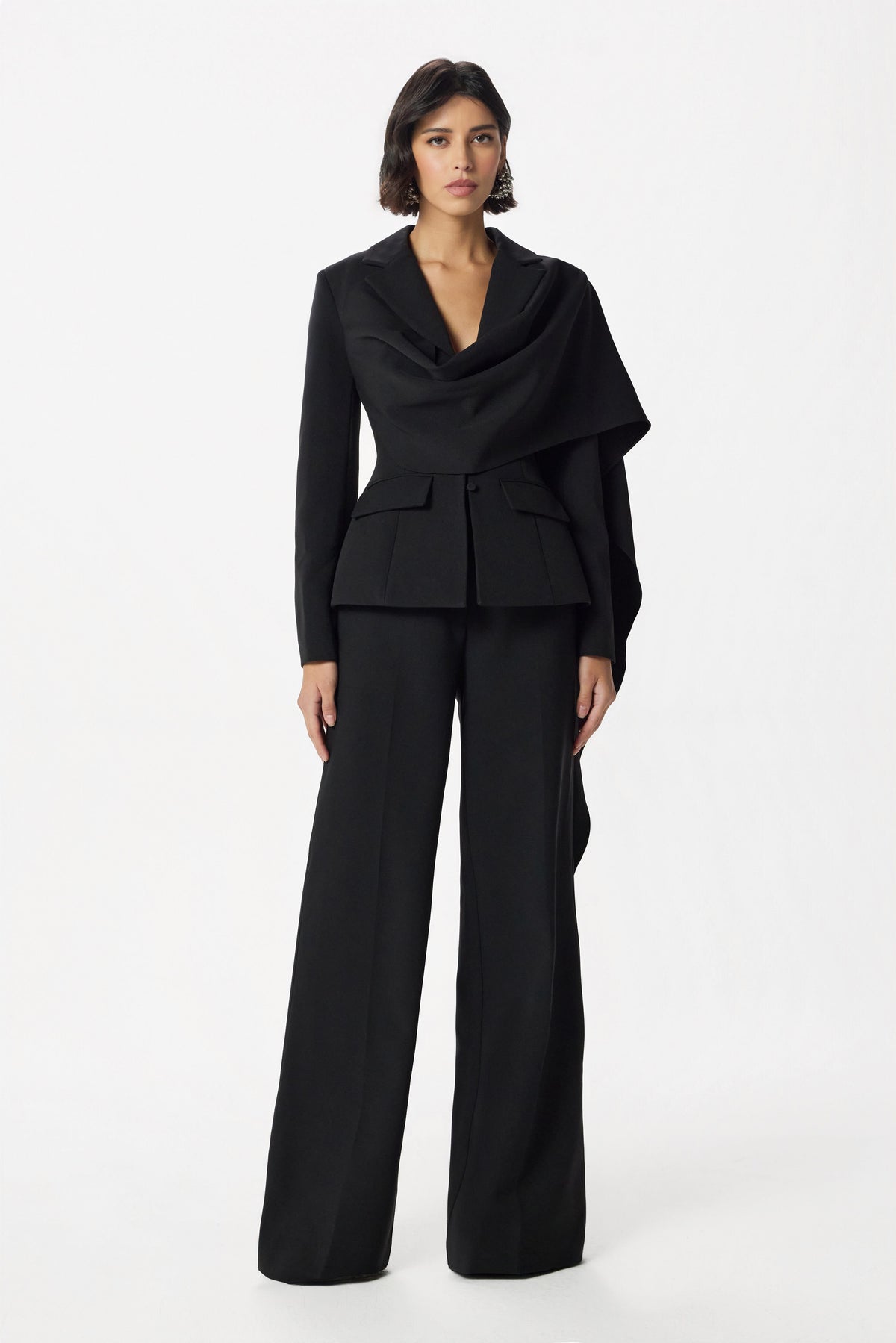 EVIE Wide Leg Trousers in Black