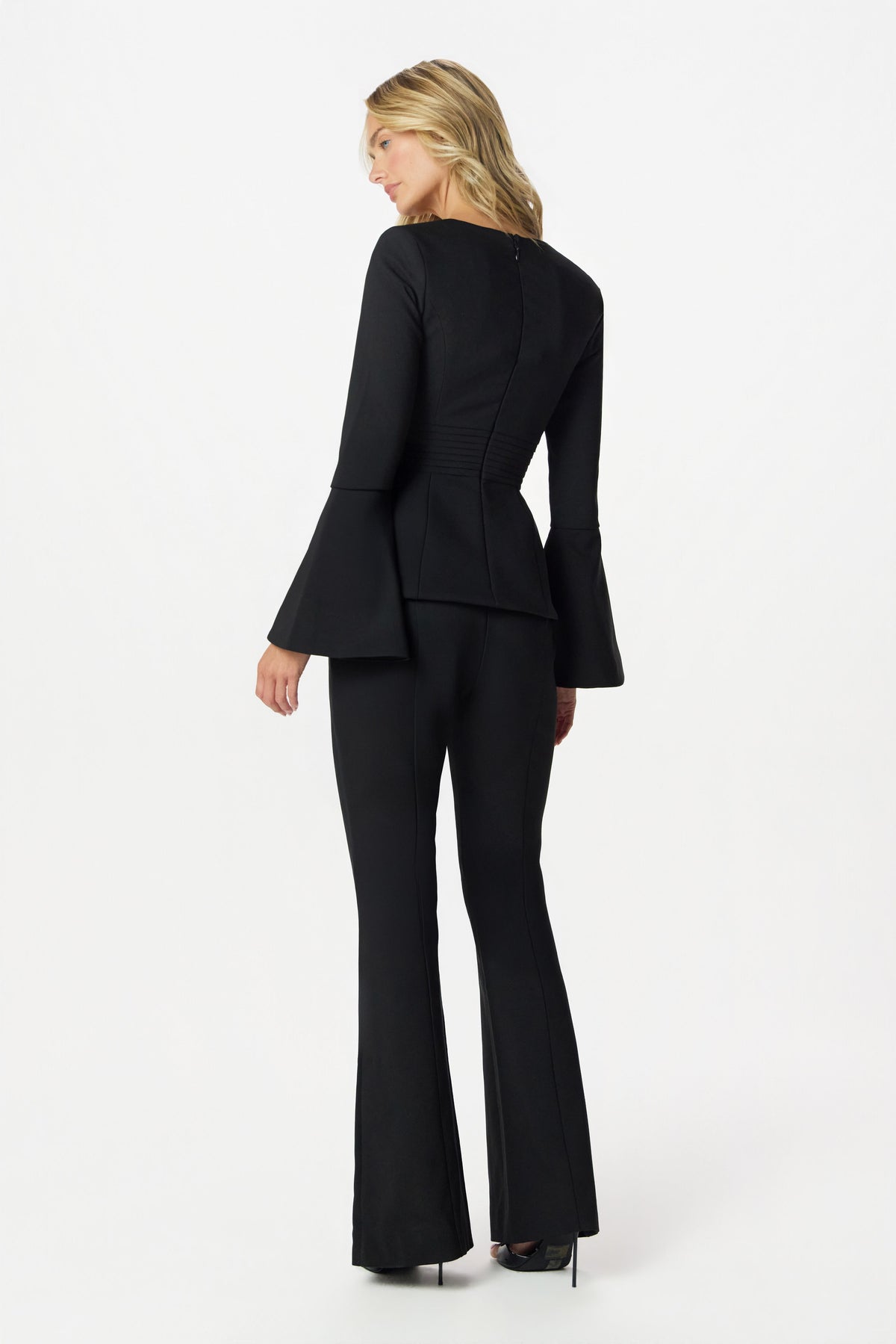 HARPER Peplum Blazer in Black