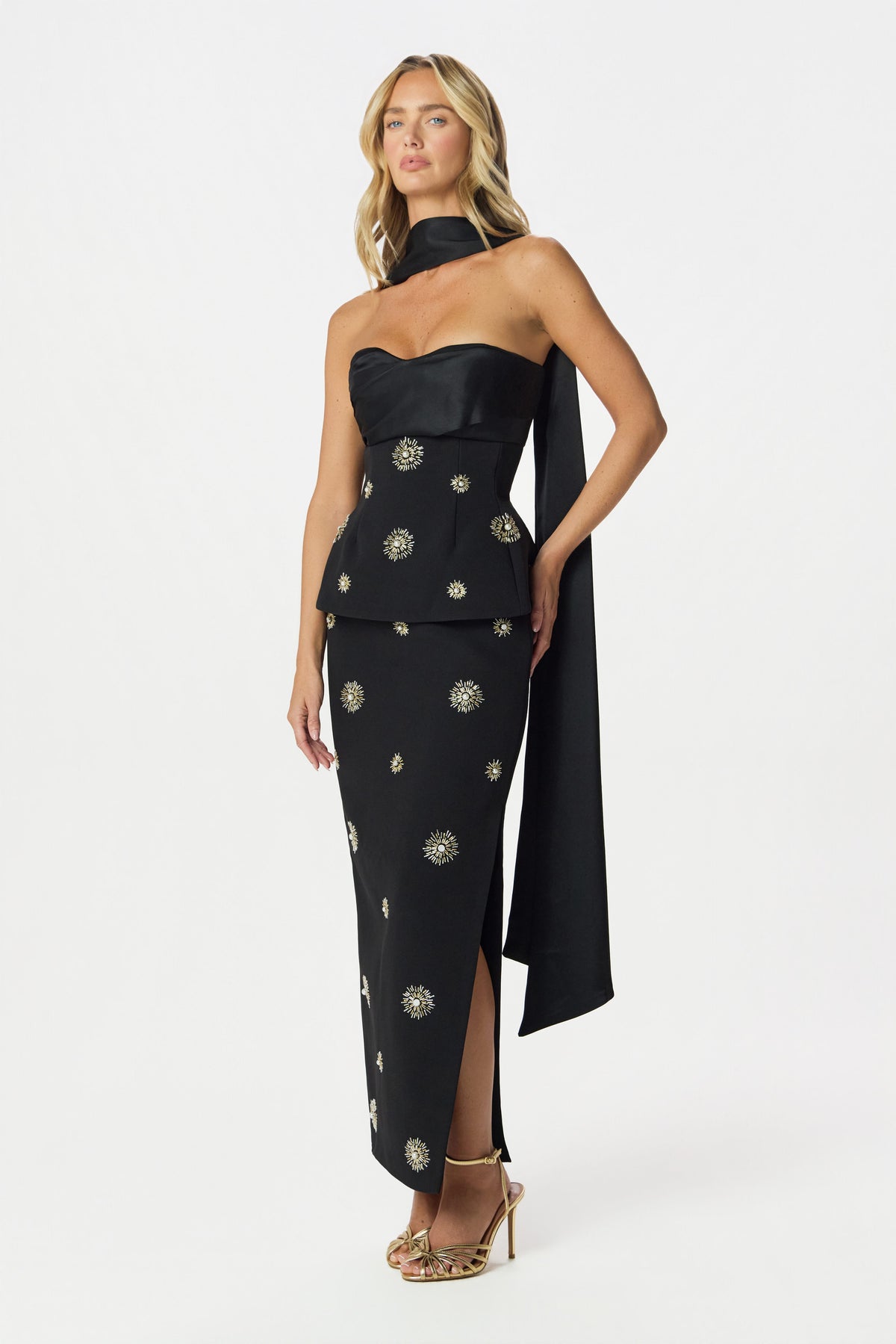 IVY Embellished Top in Black