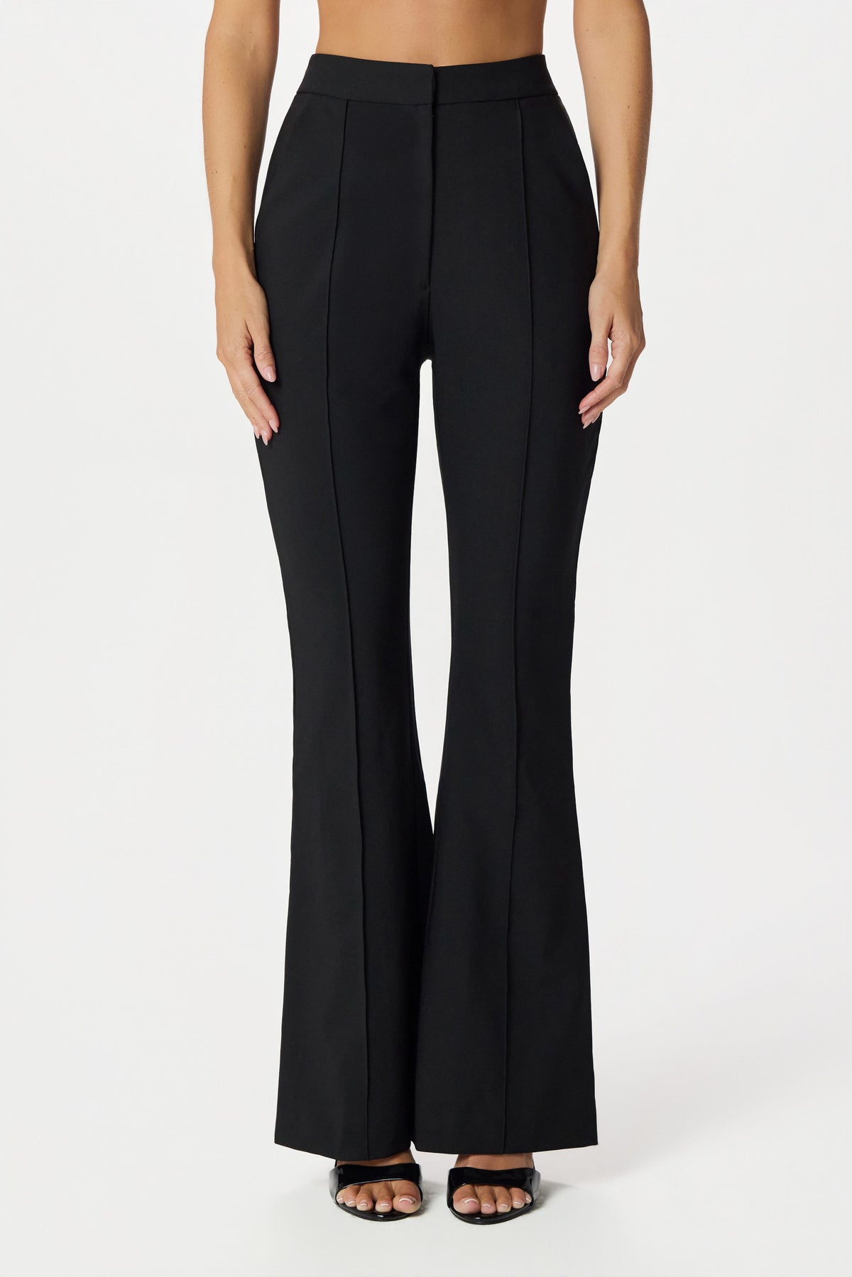 MAXINE Flared Trousers in Black
