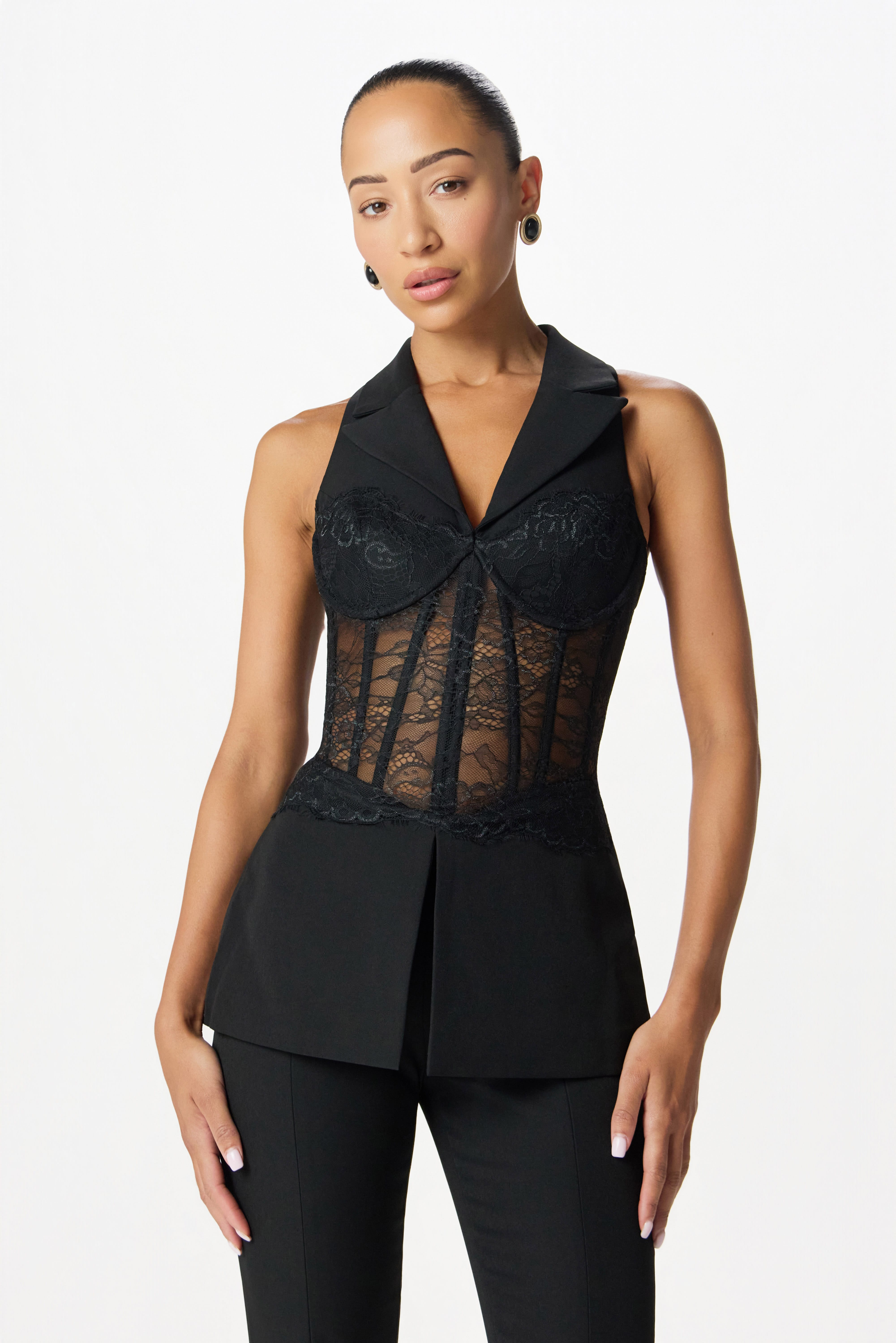 RENEE Lace Jumpsuit in Black