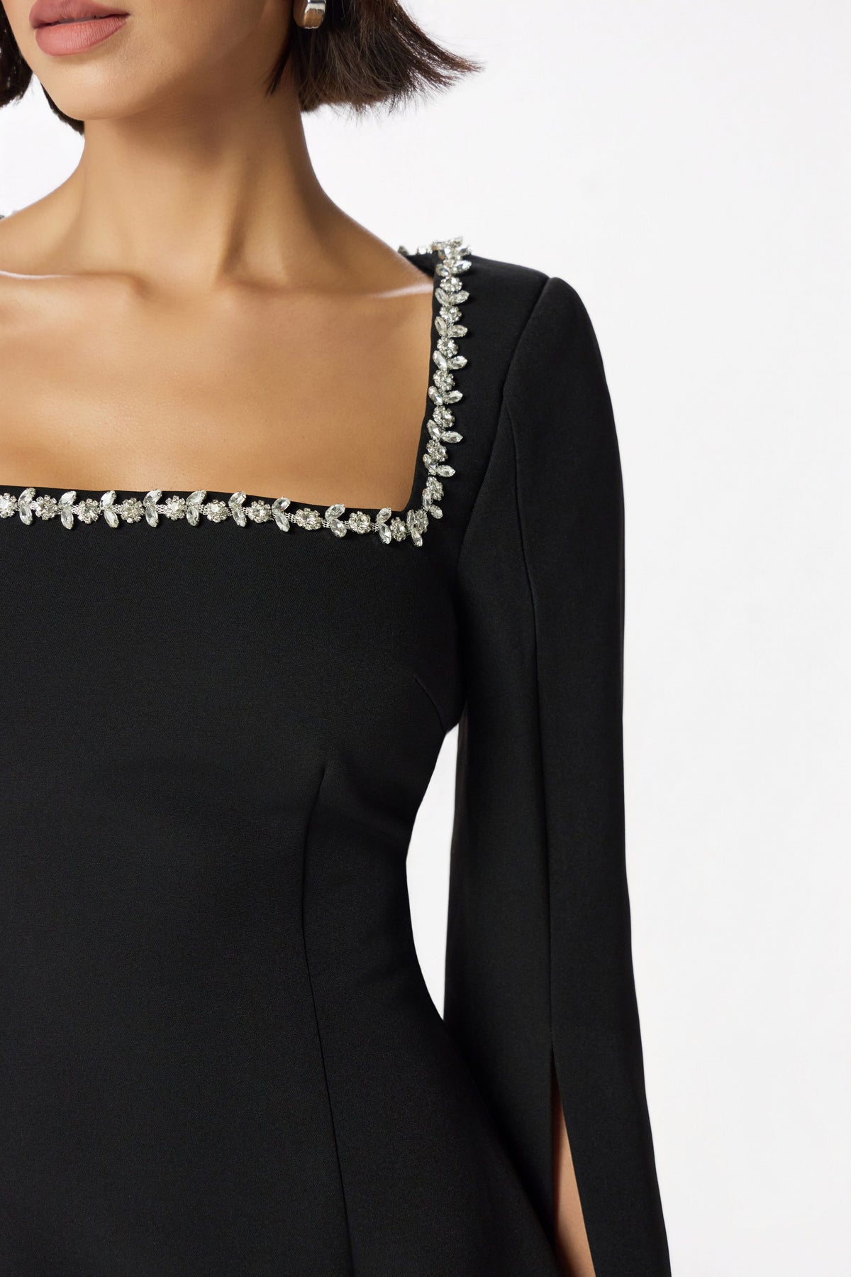 TILLY Embellished Mini Dress in Black