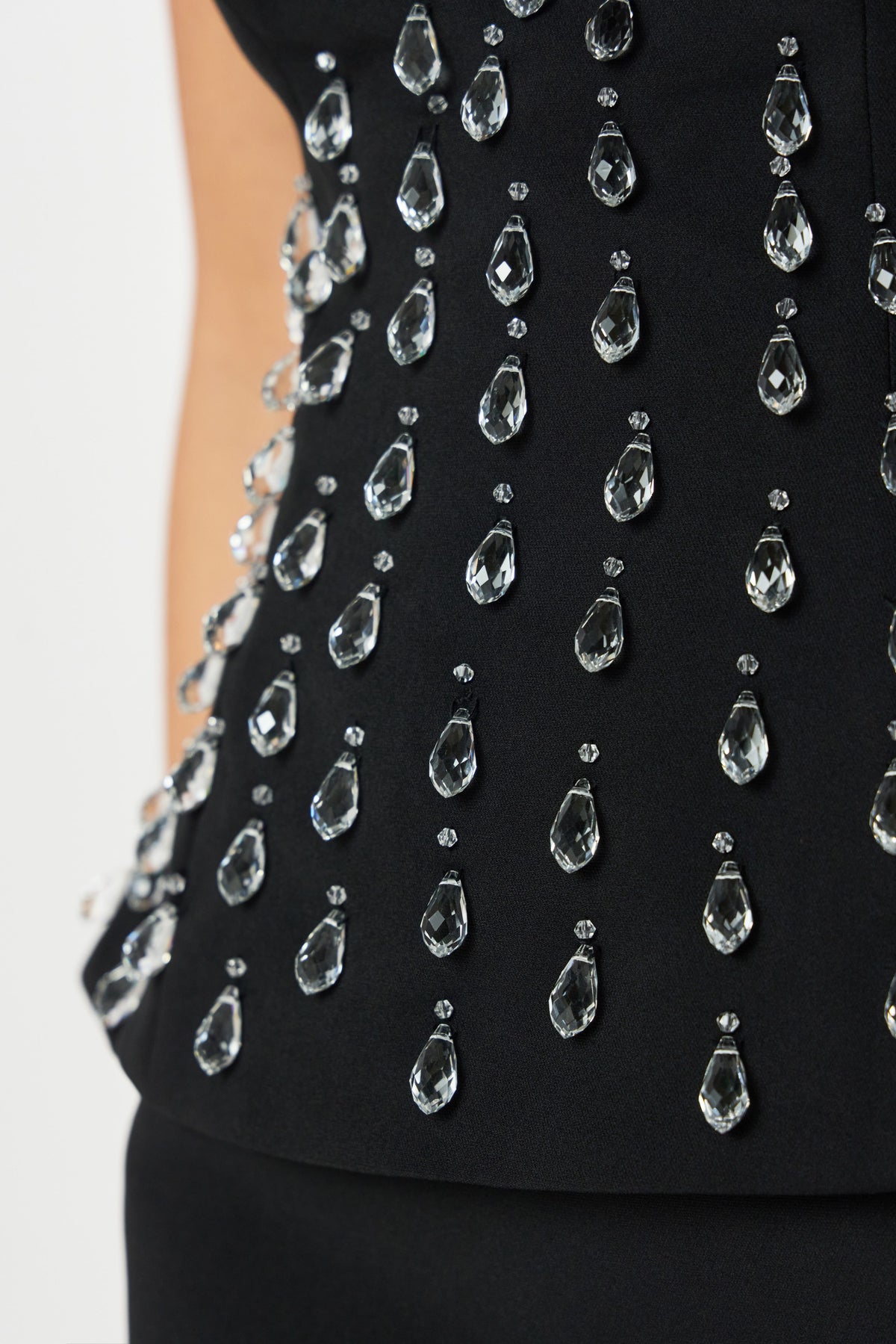 VALENTINA Embellished Maxi Dress in Black