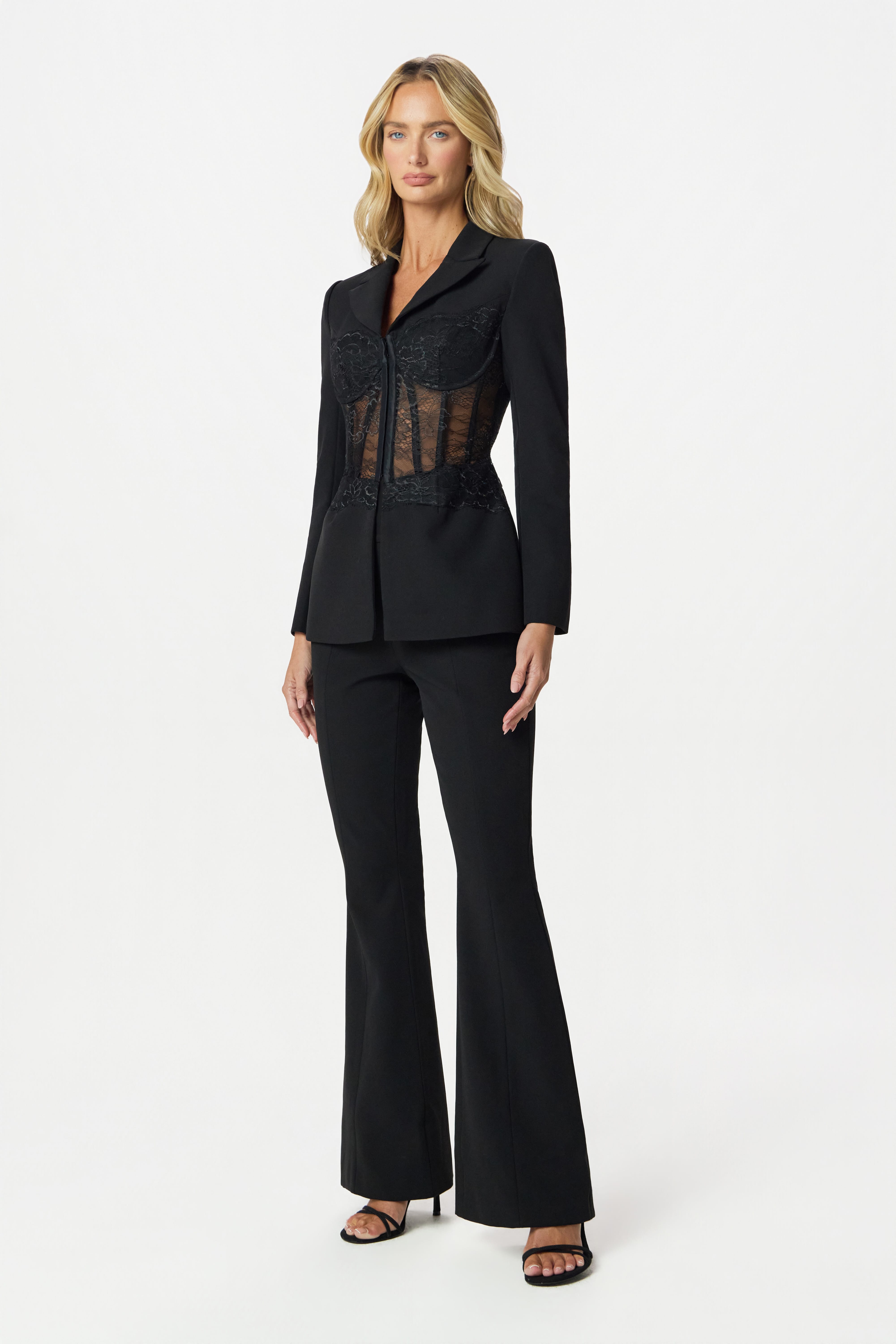 VIVIENNE Lace Blazer in Black